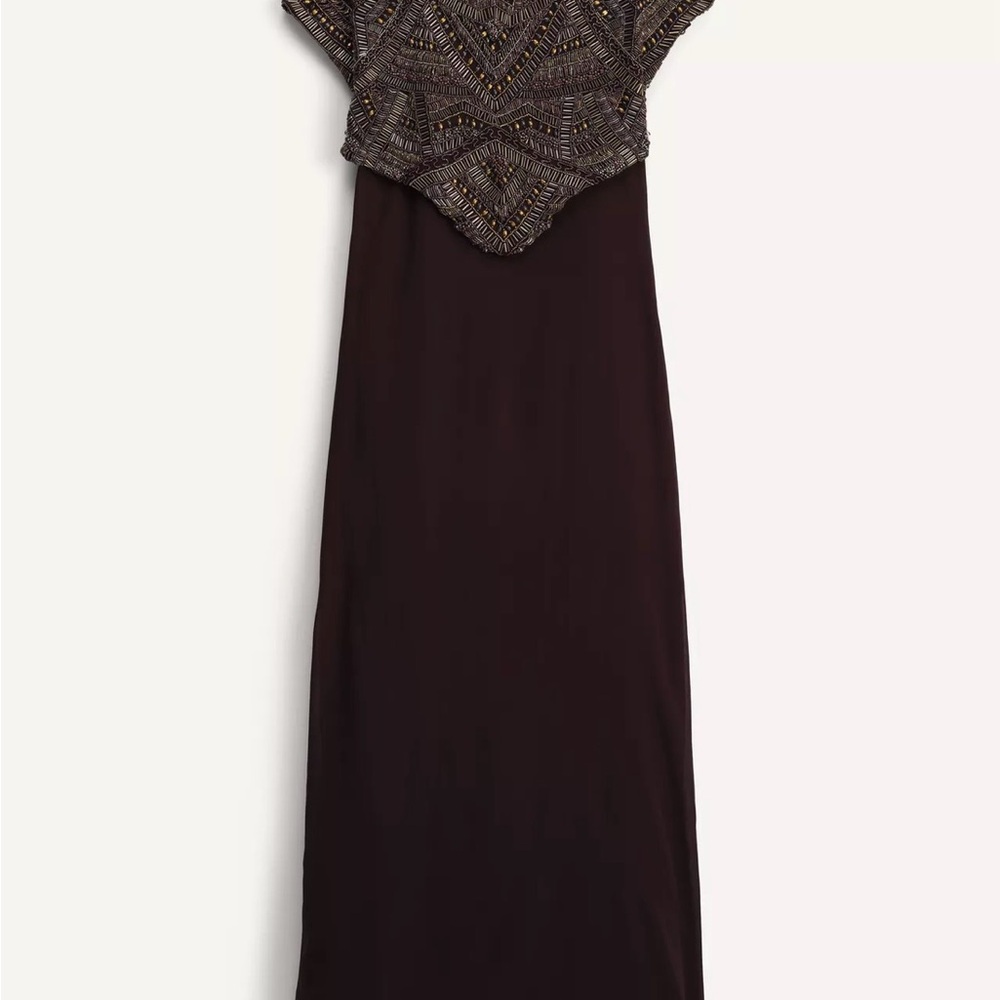 Embellished Black Maxi Dress Zara